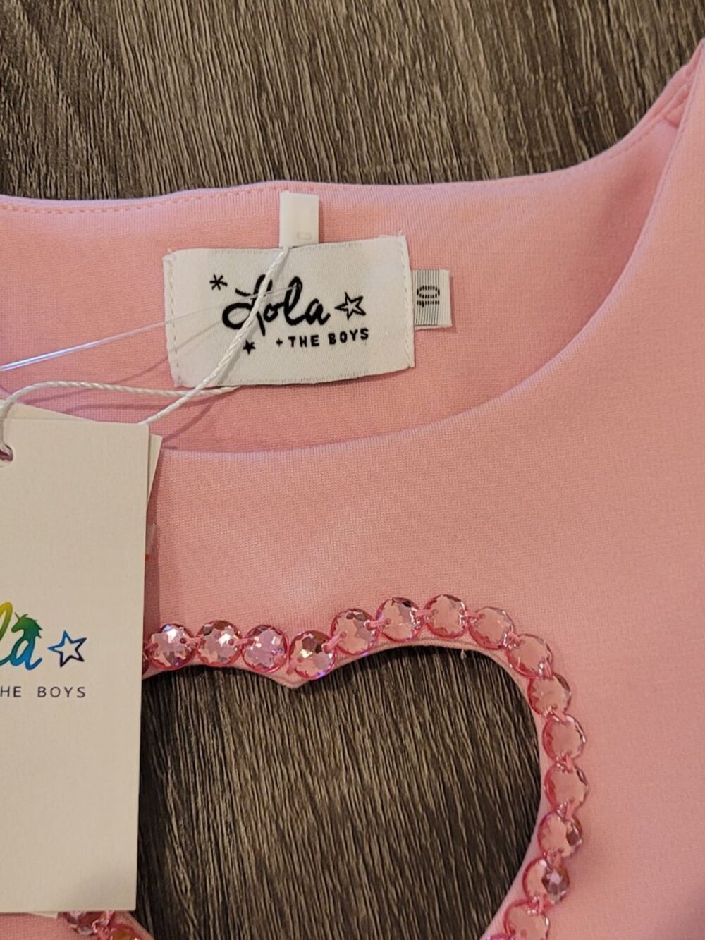 Lola and the Boys Pink  Crystal Heart Dress size 10 - Picture 5 of 6